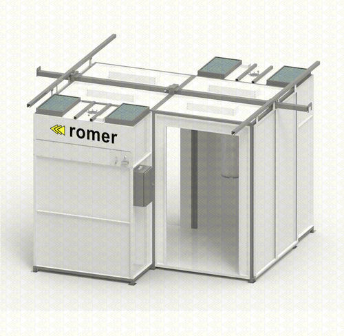 Geschlossene Lackierkabine - KP series - ROMER P.P. - für Einzelteile / automatisch / manuell