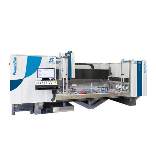 CNC-Bearbeitungszentrum / 3/4-Achs - PRATICA PLUS - Bottero - vertikal / für Glas / Fräs