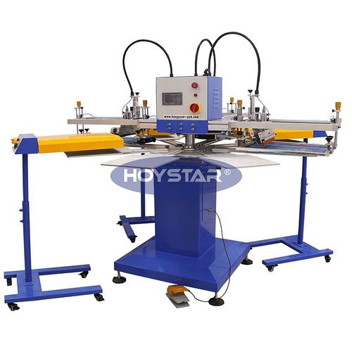 Automatische Siebdruckmaschine - GW-300TRS-XL - Dongguan Hoystar Printing Machinery Co.,Ltd - 3-Farben / für Textilien / für Etiketten