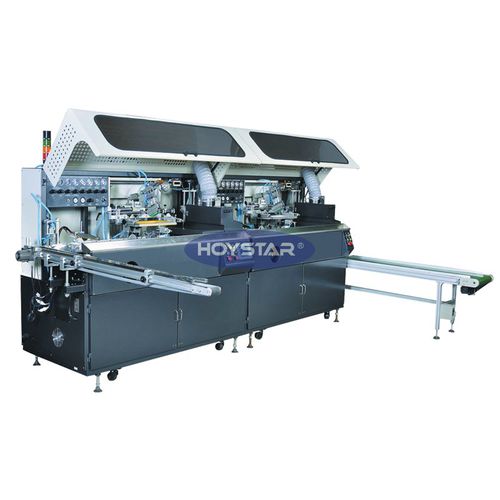 Automatische Siebdruckmaschine - GW-2A-UV - Dongguan Hoystar Printing Machinery Co.,Ltd - vollautomatisch / 2-Farben / für Glasflaschen