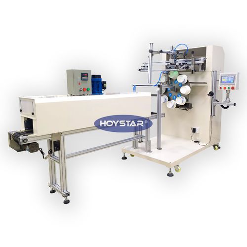 Automatische Siebdruckmaschine - GW-2A-S - Dongguan Hoystar Printing Machinery Co.,Ltd - Pappbecher / mit Touchscreen