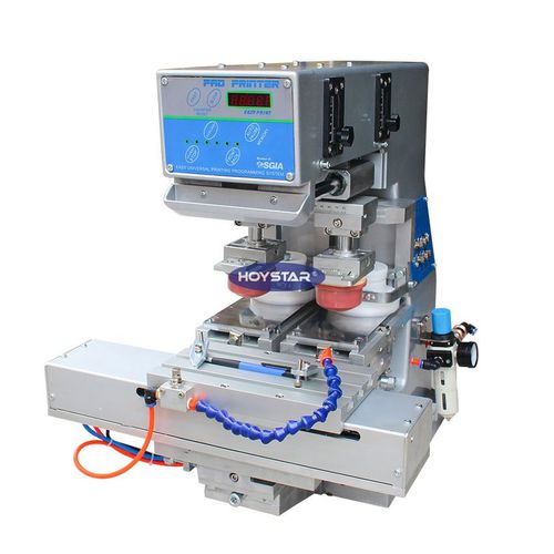 Tampondruckmaschine mit geschlossenem Farbgebersystem - GW-MINI2S-CP - Dongguan Hoystar Printing Machinery Co.,Ltd - 2-Farben / Desktop / Wechseltisch