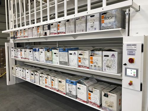Vertikales Umlaufregal - SYSTEO INDUSTRIE S.A.S - für Karton / Fass