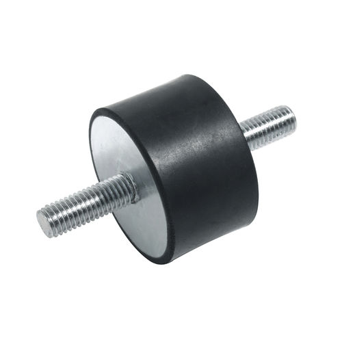 Zylindrische elastische Lagerung - AF160 - Berardi Bullonerie srl - verzinkter Stahl / Gummi / Gewinde