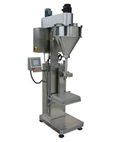 Halbautomatische Füllmaschine - AMTEC Packaging Machines - für Flaschen / für Pulver / für Granulat