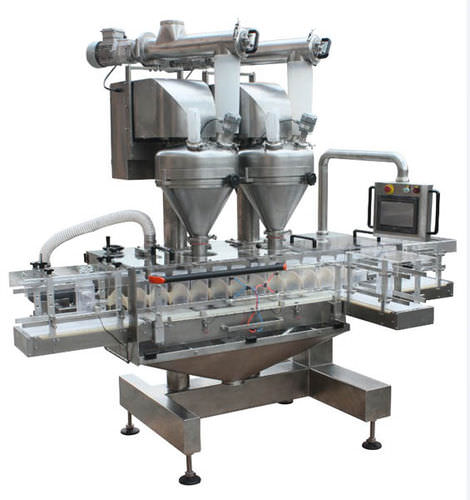 Automatische Füllmaschine - AMTEC Packaging Machines - für Glasflaschen / für Pulver / für Granulat