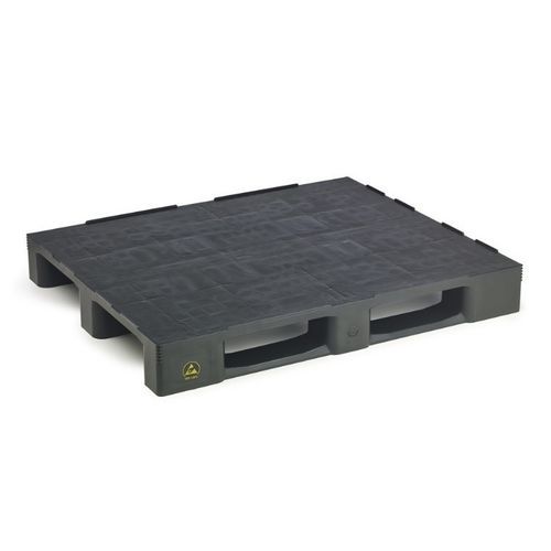 Kunststoffpalette - FLAT ESD 1210-C3 - NAECO PACKAGING - Recyclingkunststoff / Industrie / Transport
