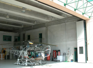 Falttor - PL 3000 MOT - SACIL HLB - Hangar / Industrie / mit großen Abmessungen