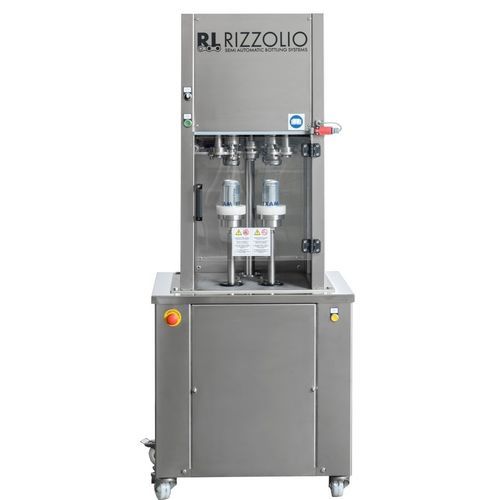 Crimpmaschine für Dosen - Rizzolio s.r.l - halbautomatisch / pneumatisch / Doppelkopf