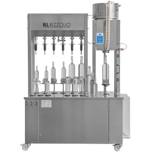 Halbautomatische Abfüllmaschine - COMPACTBLOCK 6-6-1 500/BH - Rizzolio s.r.l - für Glasflaschen / für Flüssigkeiten / für die Lebensmittelindustrie