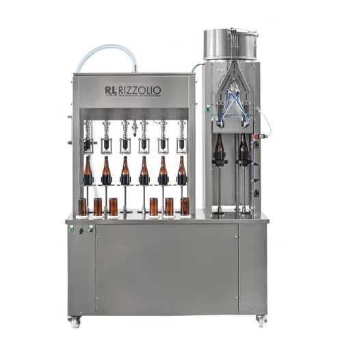 Halbautomatische Abfüllmaschine - COMPACTBLOCK 6-6-2 500-600BH - Rizzolio s.r.l - für Glasflaschen / für Getränke / Wasser