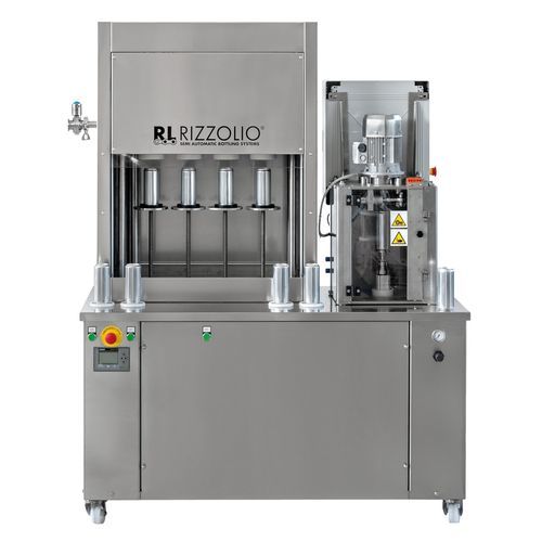 Halbautomatische Abfüllmaschine - COMPACTBLOCK 6-6-2 - Rizzolio s.r.l - Dosen / für Flüssigkeiten / für die Lebensmittelindustrie