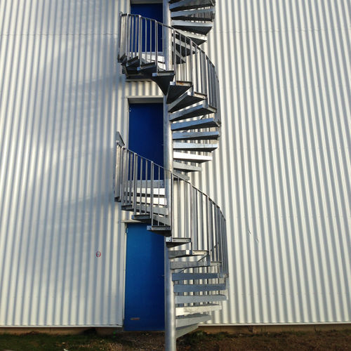 Wendeltreppe - BARO - JK TECHNIC - Metall / für Baustellen / Notfall