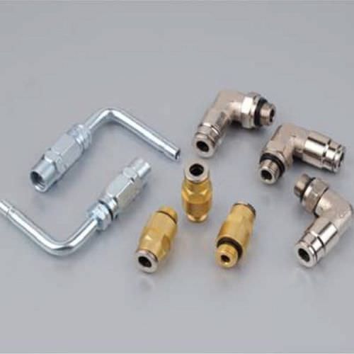 Hydraulikanschluss - FD-LK-ZX - Ningbo Parmicro Fluid Technology CO.,LTD - Gewinde / Push-in / 90°-Winkel