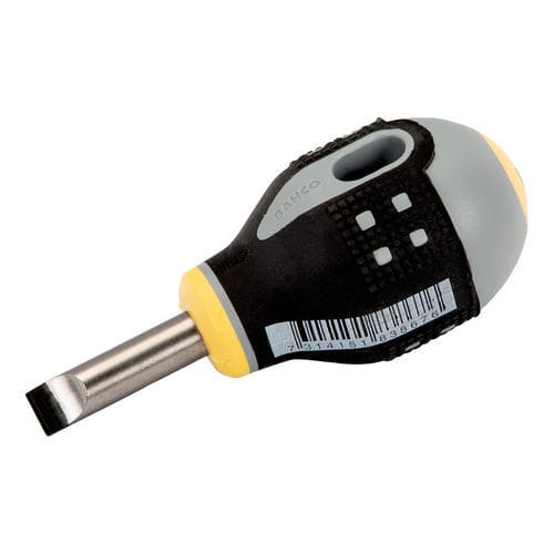 Flacher Schraubendreher - BE-8330 - BE-8360 series - BAHCO - mit kurzem Griff / Stahl / Chrom