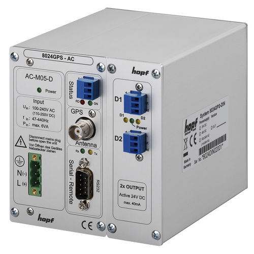 Time-Server / DIN-Schienen - 8024GPS - hopf Elektronik GmbH - NTP / GPS / IRIGB