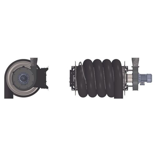 Abgasabsauger für Werkstatt - ST-Arr Ø 150 FAN - Stucchi 1950 S.r.l. - für LKW / wandmontiert / mit Schlauchaufroller