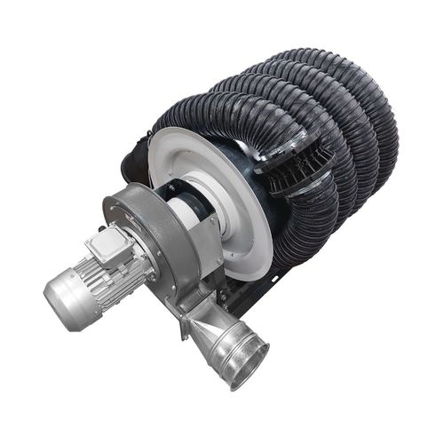 Abgasabsauger für PKW - ST-One FAN - Stucchi 1950 S.r.l. - für Werkstatt / wandmontiert / mit Schlauchaufroller
