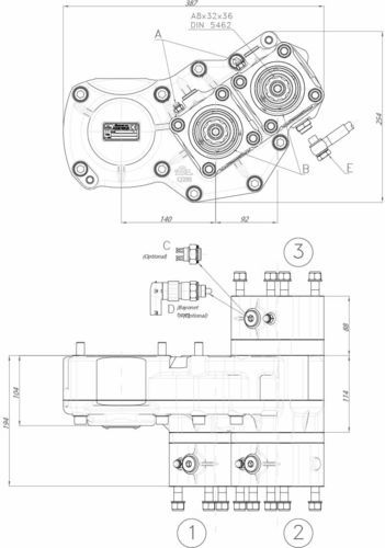 Nebenabtrieb für Schwerlastanwendungen - 11107K - BEZARES S.A. - für LKW / Hochdrehmoment