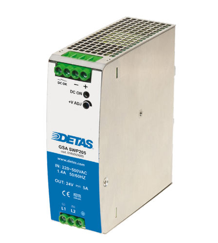 Stromversorgung für DIN-Schiene - GSA SWP205 - DETAS - AC/DC / Einfachausgang / einphasig
