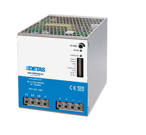 Stromversorgung für DIN-Schiene - GSA SWP340/24 - DETAS - AC/DC / Doppelausgang / Zweiphasen