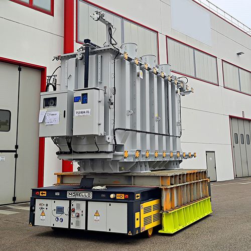 Wagen für Materialumschlag - OMNI-E 130/3 - SPMT - MORELLO GIOVANNI S.r.l. - Plattform / batteriebetrieben / multidirektional