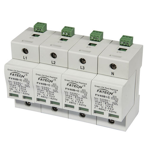 Überspannungsableiter Typ 1 - FV40B+C/4-xxx S series - FATECH ELECTRONIC (FOSHAN) CO., LTD - Typ 2 / zur Fernanzeige / für Stromversorgung