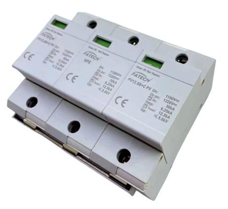 Überspannungsableiter Typ 1+2 - FV12.5B+C/2+NPE-1100PVNS - FATECH ELECTRONIC (FOSHAN) CO., LTD - für Photovoltaikanlage / Gasentladung / steckbar