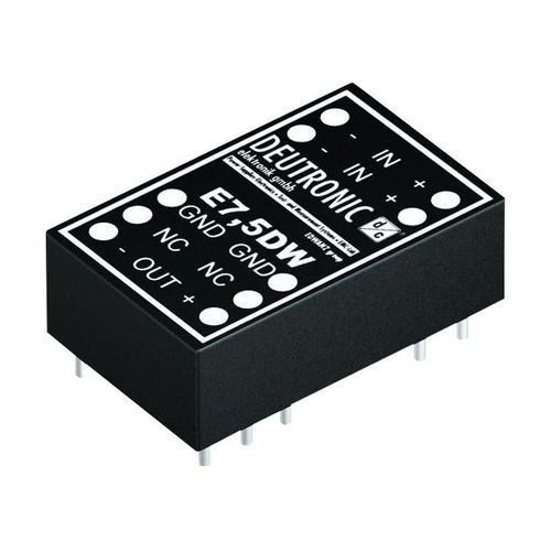DC/DC-Wandler / Spannungsbereich Eingang 2:1 - E7,5DW series - DEUTRONIC - isoliert / DIP-24