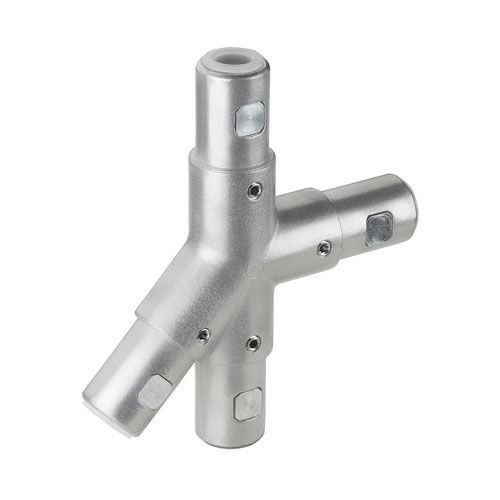 Rohrverbinder für Geländer - KI 40H-45&deg; - RK Rose+Krieger GmbH - rund / Kreuz / Aluminiumguss