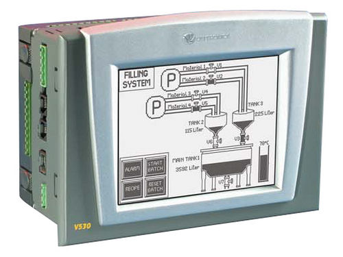 On-board-SPS - 5.7", 320 x 240 pixels, RS232, RS485 | Vision530™ - Unitronics - mit integriertem E/A / Ethernet TCP/IP / für Feldbus