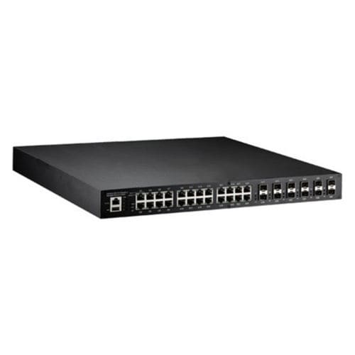 Ethernet-Switch / managed - JetNet 6528Gf-2AC-EU V1.0  - Beijer Electronics - 8 Ports / 10/100BaseT(X) / 26 Ports