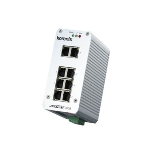 Ethernet-Switch / unmanaged - JetNet 3008 - Beijer Electronics - 8 Ports / 10/100BaseT(X) / für DIN-Schiene