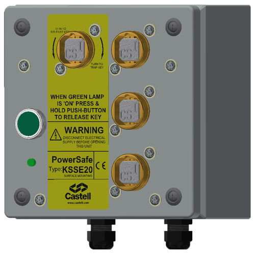 Umschalter mit Schlüssel - KSSE - CASTELL SAFETY INTERNATIONAL - mehrpolig / IEC / IP65