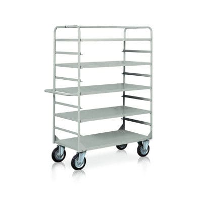 Metallwagen - C060G - Tecnotelai - Plattform / 4 Regalbretter