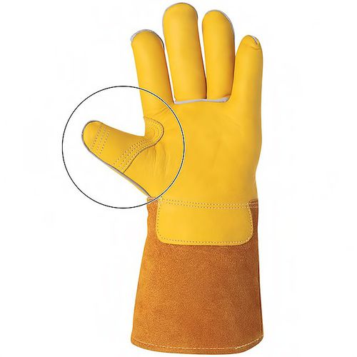 Hitzeschutzhandschuh - 16PFK - MAFEPE - Schweiß / mechanischer Schutz / genarbtes Rindleder