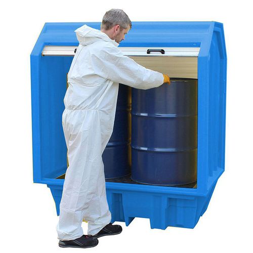 Auffangpalette für 2 Fässer - BP2HC - Empteezy - Polyethylen