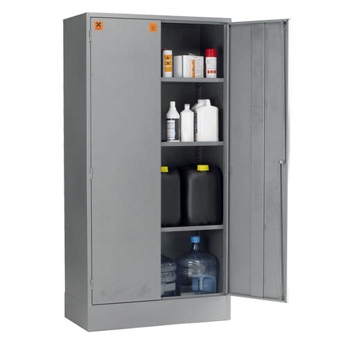 Lagerschrank - OSHH72/36 - Empteezy - auf Füßen / doppeltürig / Fachböden