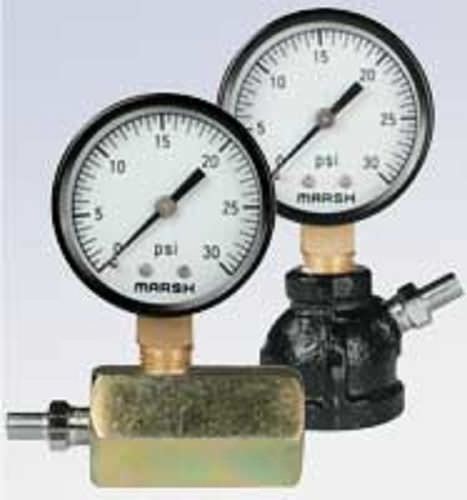 Manometer mit Zifferblatt-Anzeige - Gas Test Gauge - Marsh Bellofram - Gewinde / Rohrfeder / Test