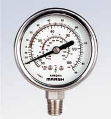 Manometer mit Zifferblatt-Anzeige - Marsh Bellofram - Gewinde / Rohrfeder / für Ammoniak-Kältemittel