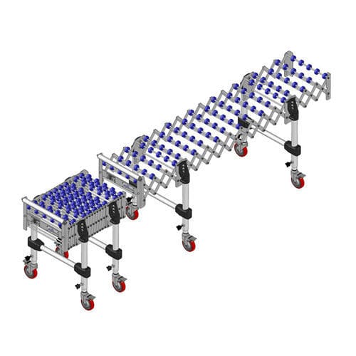 Förderer mit Röllchen - TERL-50 series - FERGACOM CONVEYOR S.L. - schräg / gebogen / für Materialumschlag