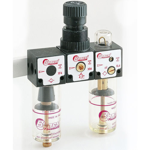 Filterregler-Öler / für Luft - XFRL series - Bonesi Pneumatik s.r.l. - Polycarbonat / modular