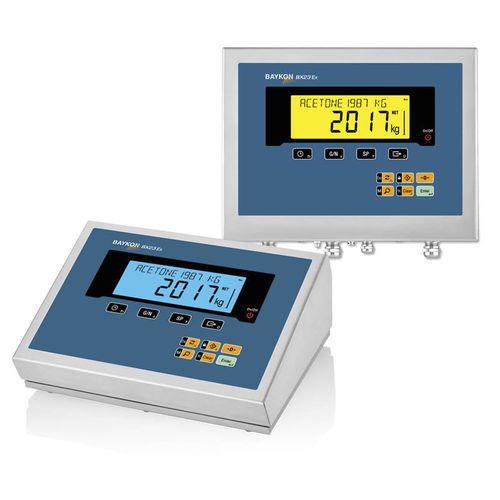 Wägeindikator mit LCD-Anzeige - BX23 EX2/22 - BAYKON Industrial Weighing Systems - Benchtop / wandmontiert / ex-geschützt
