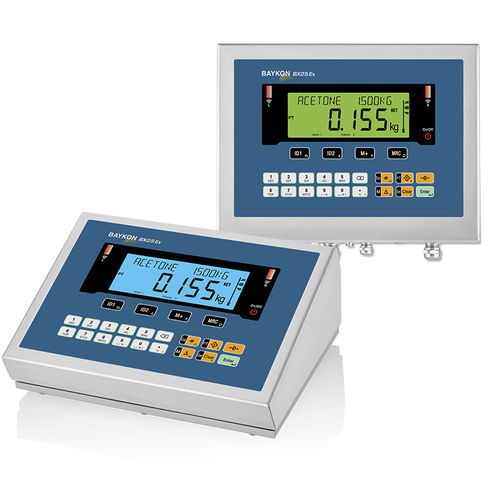 Wägeindikator mit LCD-Anzeige -  BX25 EX2/22 - BAYKON Industrial Weighing Systems - Benchtop / wandmontiert / ex-geschützt
