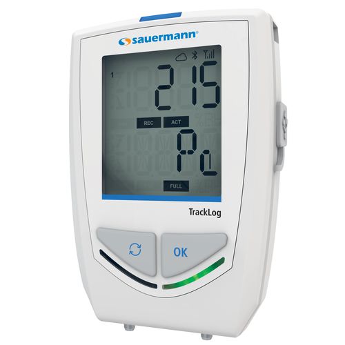 Differenzdruck-Datenlogger - KP TrackLog - Sauermann - drahtlos / LoRaWAN / mit LCD-Display