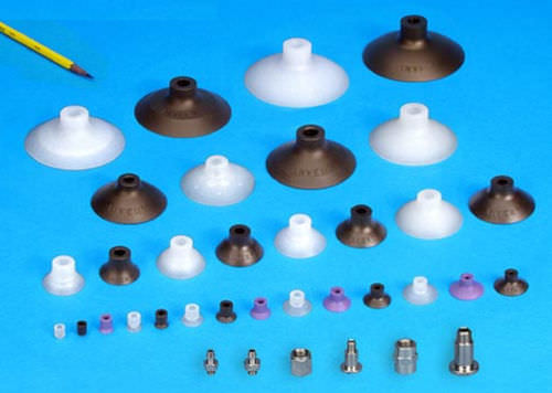 Vakuum-Saugnapf / Balg - F series - ANVER Vacuum System Specialists - kreisförmig / flach / Silikon