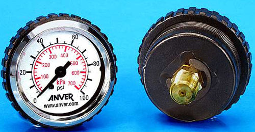 Manometer mit Zifferblatt-Anzeige - PG200-14PBM	 - ANVER Vacuum System Specialists - Gewinde / für rückseitigen Einbau / für Schalttafelmontage