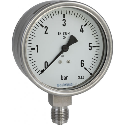 Differential-Manometer - R23 series - Manfred Jünemann Mess- und Regeltechnik GmbH - mit Zifferblatt-Anzeige / Gewinde / Edelstahl