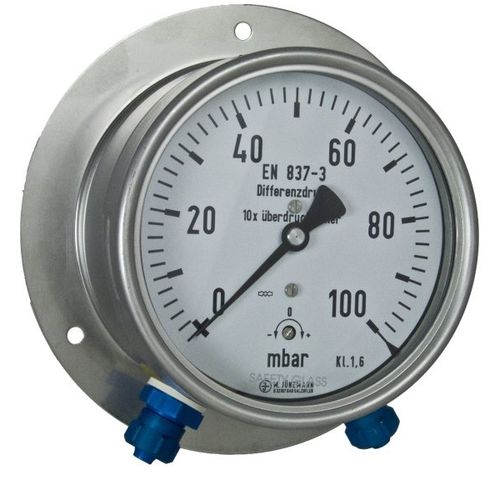 Differential-Manometer - DK10 series  - Manfred Jünemann Mess- und Regeltechnik GmbH - mit Zifferblatt-Anzeige / Messing / mit Kapselfeder