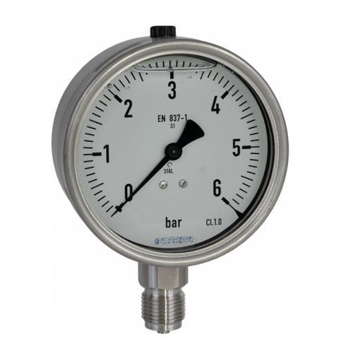 Differential-Manometer - R21 series - Manfred Jünemann Mess- und Regeltechnik GmbH - mit Zifferblatt-Anzeige / Edelstahl / Rohrfeder